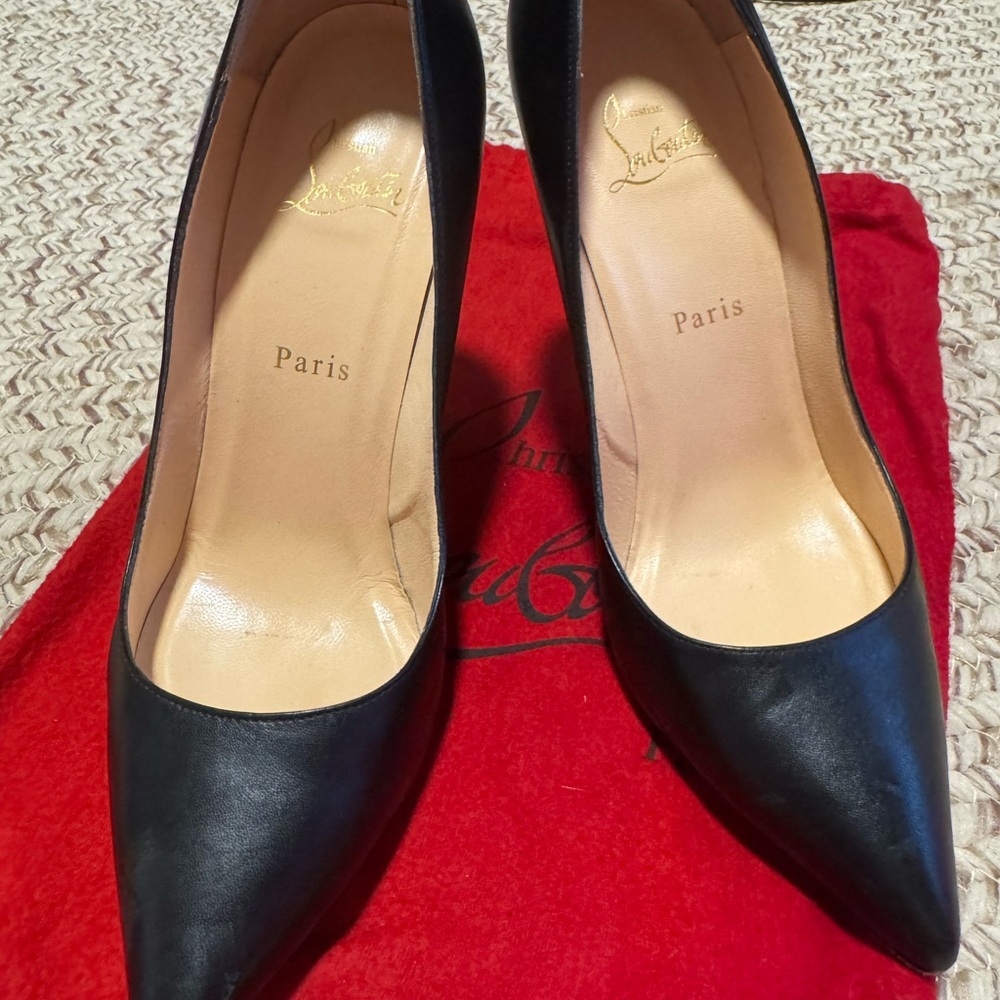 Christian Louboutin Black Leather Heels
